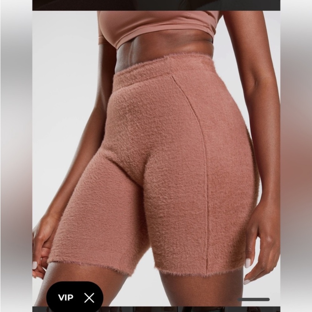 Gymshark Whitney Eyelash Knit Shorts Cayon Red